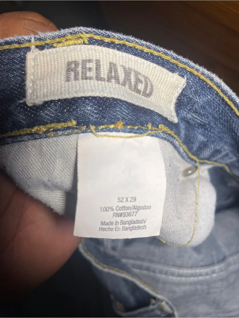 Arizona Jean Co Mens Relaxed Fit Light Wash Denim Jeans 52x29